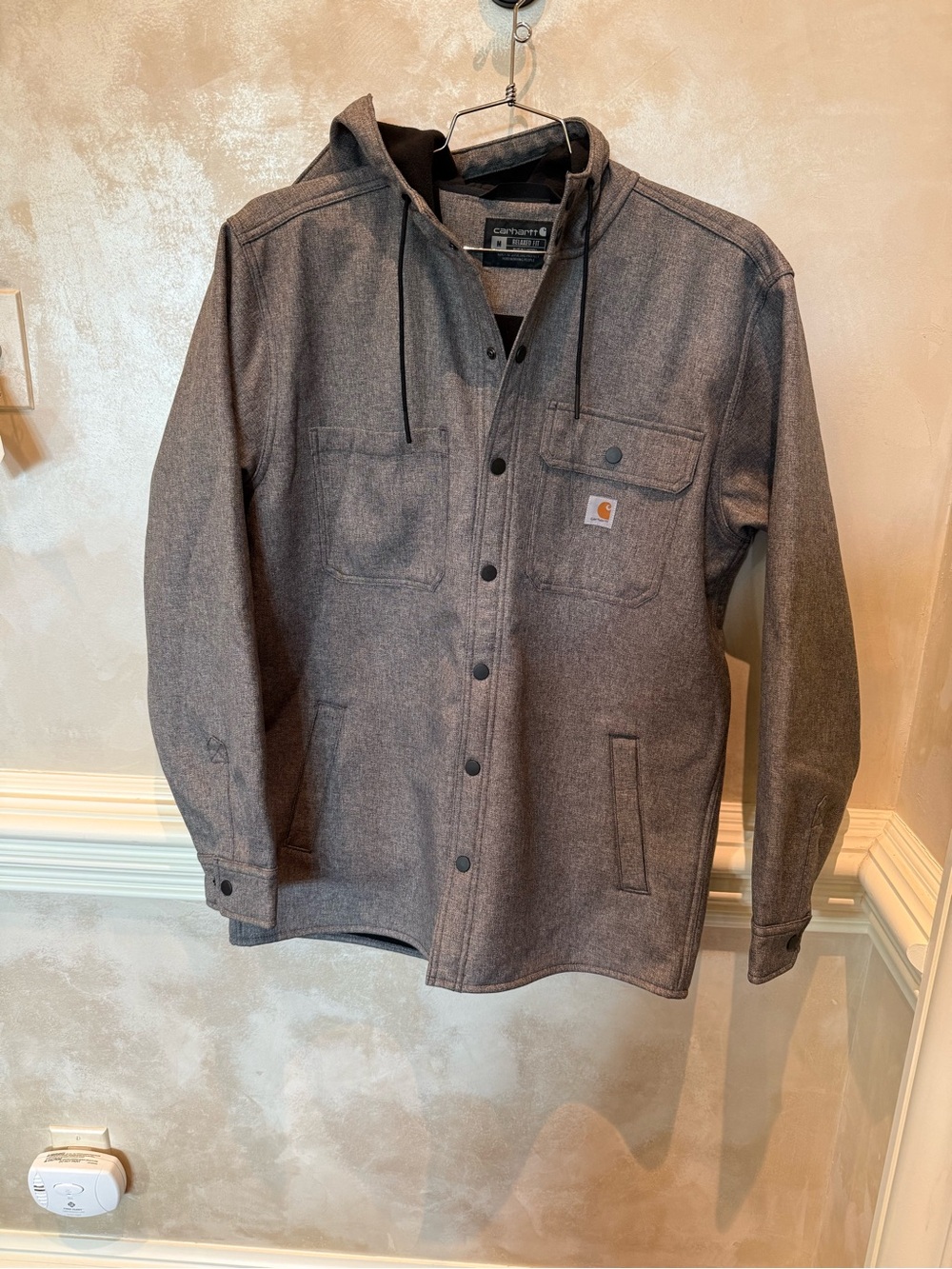 Carhartt Men's Hooded Wool-Blend Performance Jacket in Gray